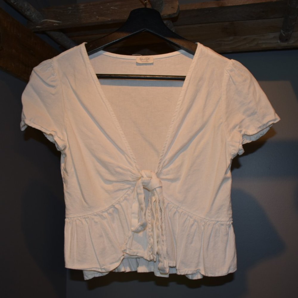 John Galt Tie Front Top
